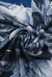 Robe de noiva de noiva de cetim floral floral azul