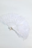 Gatsby Preto Feather Folding Fan