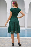 Vestido Midi de Renda Verde