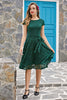 Carregar imagem no visualizador da galeria, Vestido Midi de Renda Verde