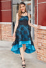 Carregar imagem no visualizador da galeria, Vestido vintage de renda alta-baixa