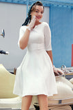 Vestido de crepe branco