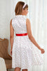 Carregar imagem no visualizador da galeria, Vestido vintage de polka dots vermelhos brancos