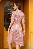 Vestido vintage de Polka Dots Verdes