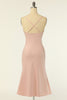 Carregar imagem no visualizador da galeria, Alças de espaguete de sheath blush vestido de dama de honra