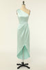 Carregar imagem no visualizador da galeria, Sheath One Shoulder Sage Bridesmaid Dress