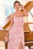 Carregar imagem no visualizador da galeria, Vestido de dama de honra de impressão floral rosa