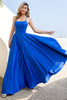Carregar imagem no visualizador da galeria, Vestido de baile de cetim azul azul real