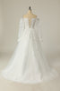 Carregar imagem no visualizador da galeria, Luxuosa uma linha fora do ombro vestido de casamento branco com apliques