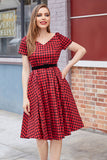 Vestido vintage xadrez vermelho