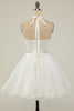 Carregar imagem no visualizador da galeria, Halter Preto Tulle Short Prom Dress