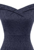 Carregar imagem no visualizador da galeria, Sheath Off the Shoulder Burgundy Lace Dress