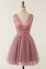 Carregar imagem no visualizador da galeria, Taro Purple Tulle Short Prom Dress