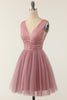 Carregar imagem no visualizador da galeria, Taro Purple Tulle Short Prom Dress