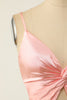 Carregar imagem no visualizador da galeria, Uma linha spaghetti tiras blush vestido de festa de homecoming curto