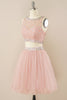 Carregar imagem no visualizador da galeria, Blush Beading Short Homecoming Dress