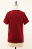 Carregar imagem no visualizador da galeria, T-shirt impressa preguiçosa vermelha escura