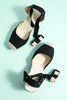 Carregar imagem no visualizador da galeria, Calu-de-palha cunhas sapatos femininos