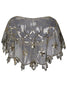 Carregar imagem no visualizador da galeria, 1920s Gold Flower Sequin Women Cape
