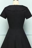 Black Button Dress - ZAPAKA