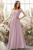 Carregar imagem no visualizador da galeria, Blush Spaghetti Alças Chiffon Vestido de dama de honra