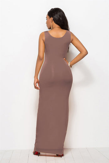 Vestido longo casual preto