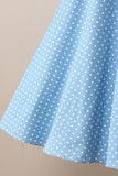 Vestido às bolinhas vintage dos anos 1950