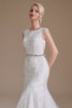 Carregar imagem no visualizador da galeria, Vestido de noiva de capa de sereia branca com renda