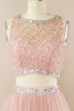 Carregar imagem no visualizador da galeria, Blush Beading Short Homecoming Dress