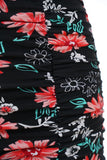 Roupa de banho Halter de impressão preta