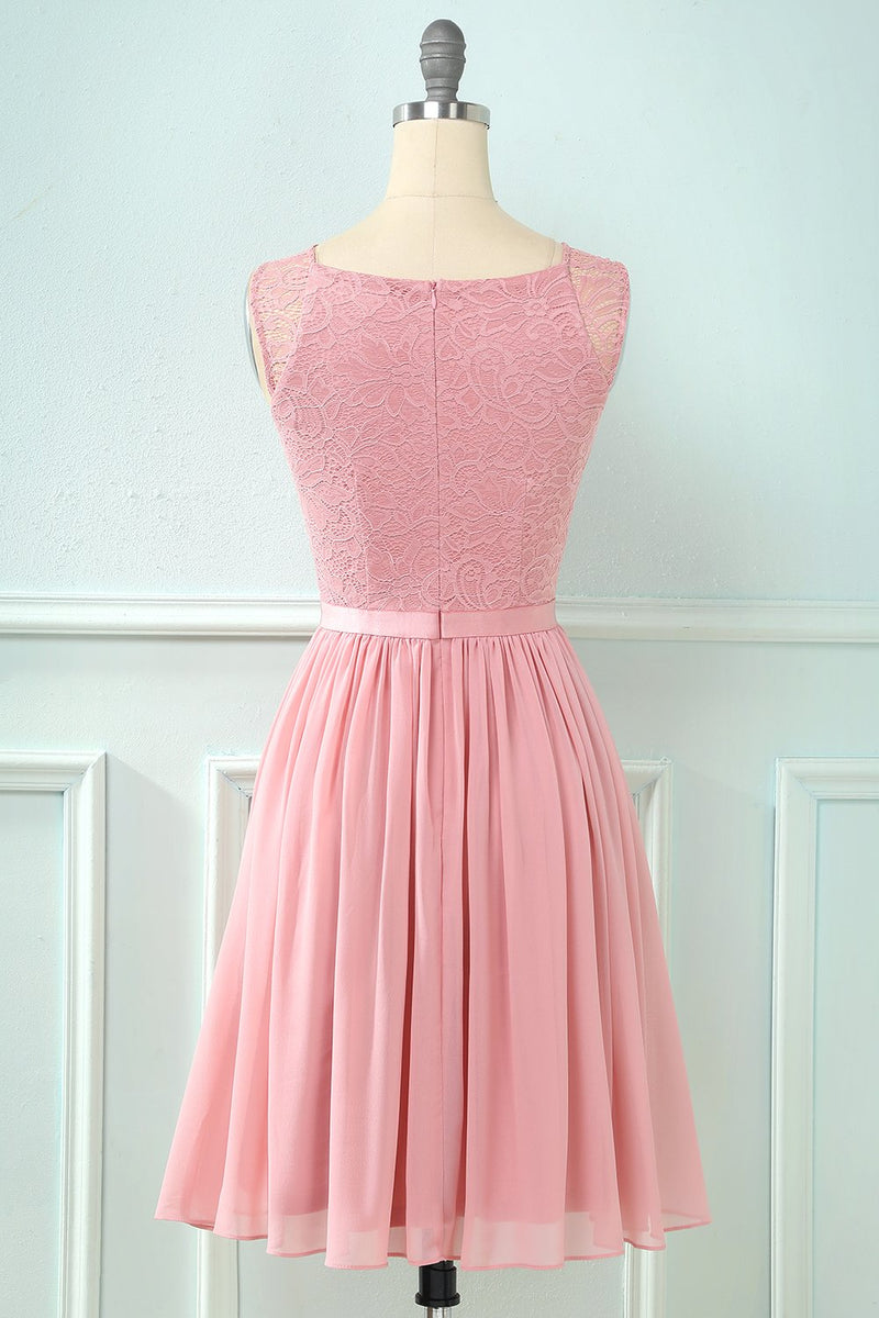 Carregar imagem no visualizador da galeria, Vestido de dama de honra de Chiffon de renda