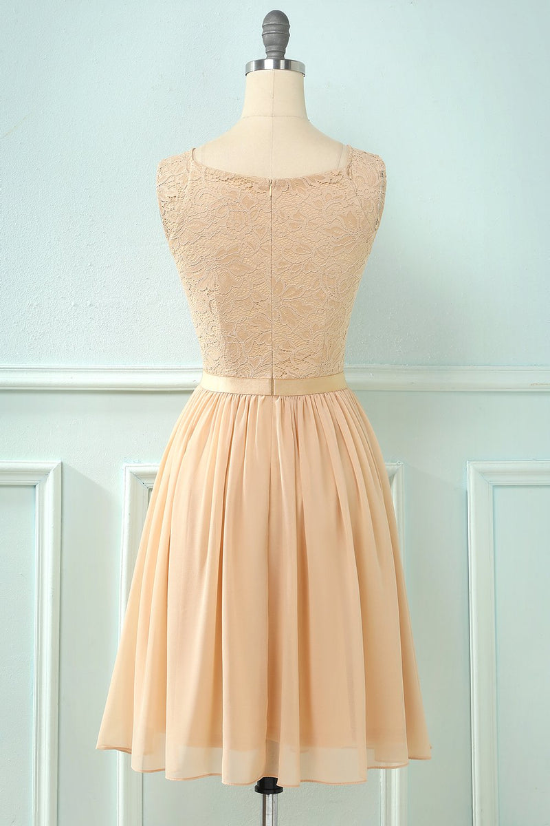 Carregar imagem no visualizador da galeria, Vestido de dama de honra de Chiffon de renda
