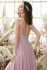 Carregar imagem no visualizador da galeria, Blush Spaghetti Alças Chiffon Vestido de dama de honra