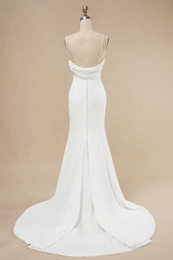 Vestido de noiva da sereia Boho com folhos
