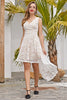 Carregar imagem no visualizador da galeria, Vestido de renda branco e champanhe