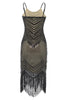 Carregar imagem no visualizador da galeria, Bodycon Black Silver Sequins 1920s Dress