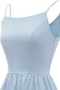 Carregar imagem no visualizador da galeria, Spaghetti Tiras vestido de verão azul com bowknot