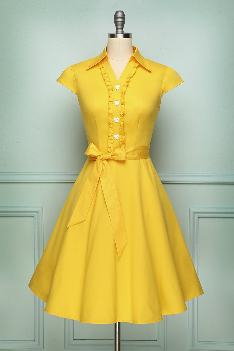 Carregar imagem no visualizador da galeria, Yellow 1950s Swing - ZAPAKA